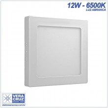 Downlight Plafon Quadrado de Embutir 12W 6500K Branco Fria Luz Branca 18x18 - 900 Lumens Bivolt